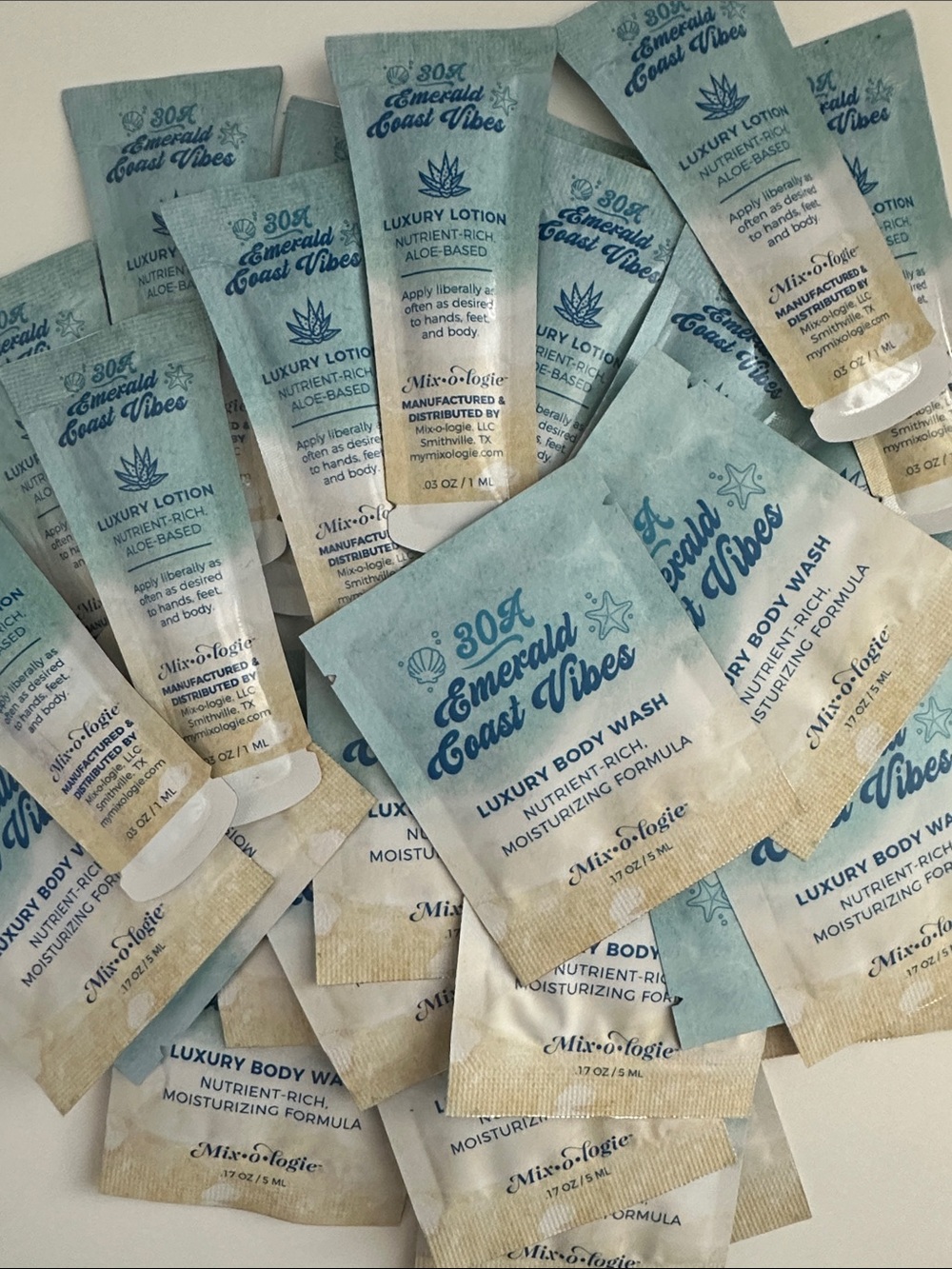 Mixology Emerald Coast Vibes Body Wash & Lotion Samples